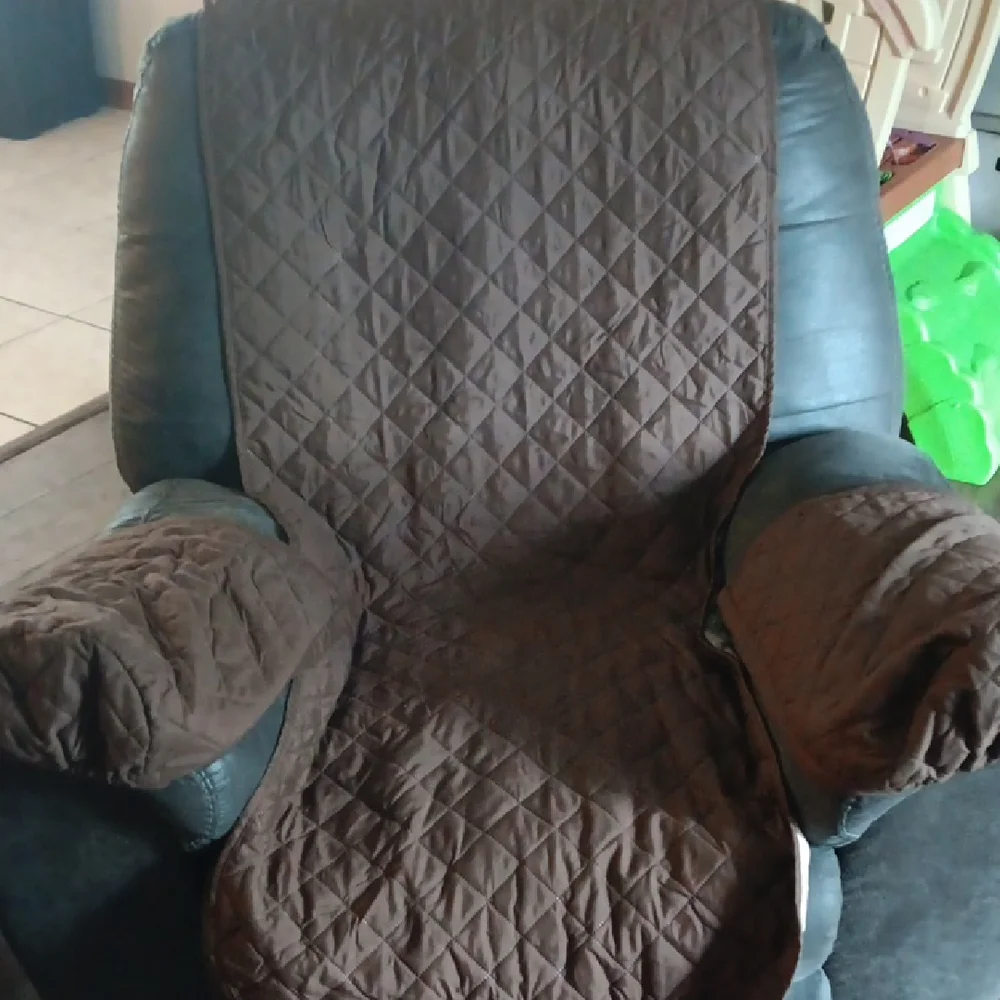 Brown Quilted Recliner Cover